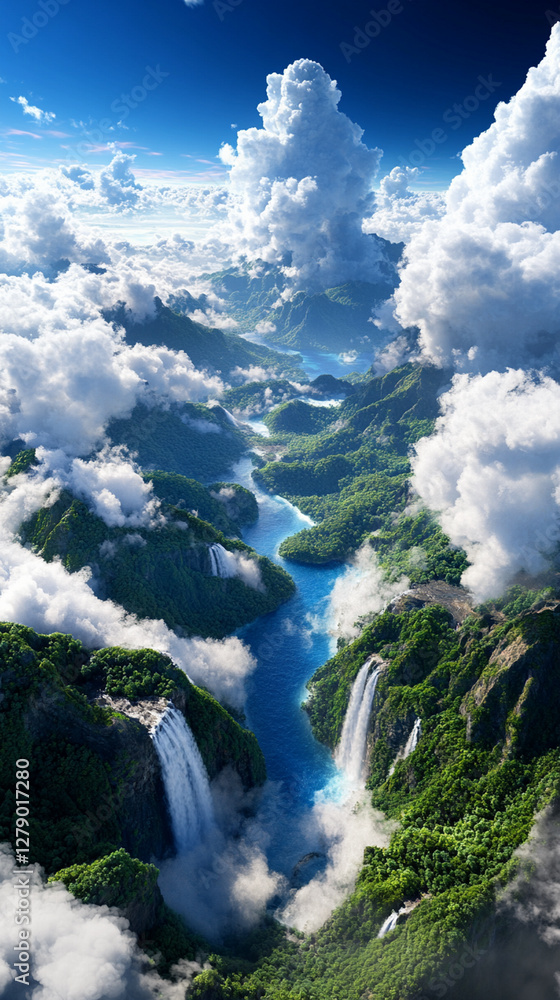 Obraz premium Surreal Floating Islands