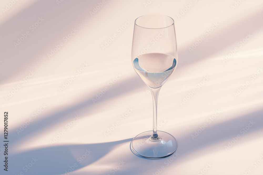 Fototapeta premium Glass of water on a soft background