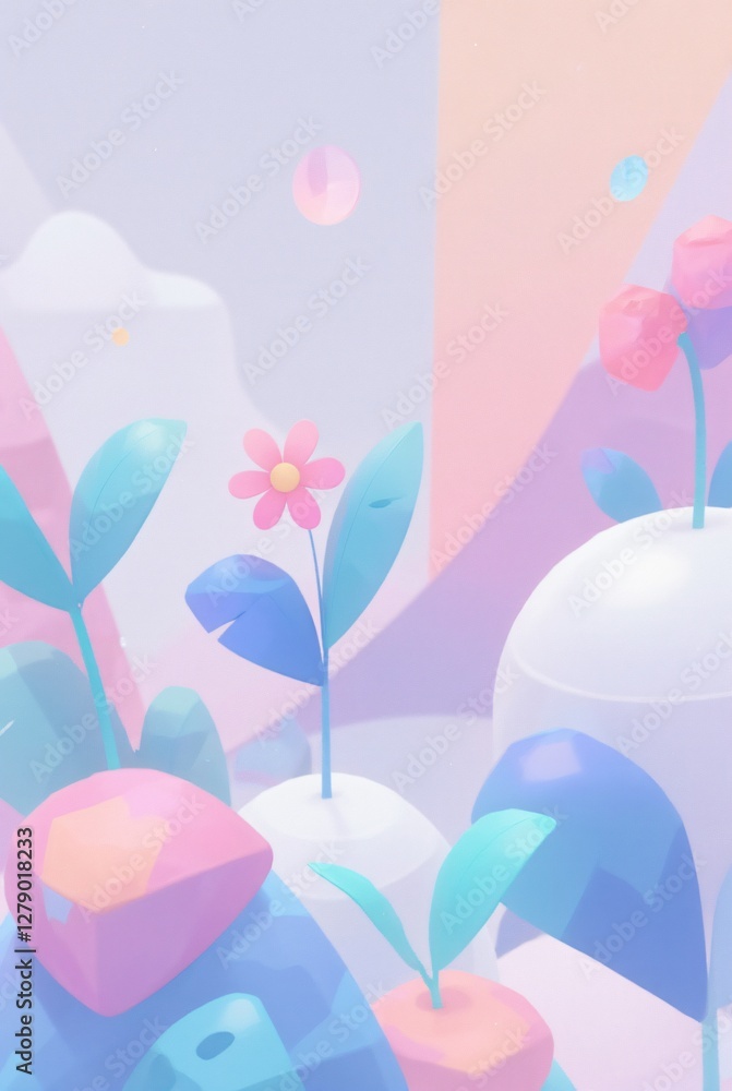 Fototapeta premium A complex composition of geometric shapes triangles, circles and squares intertwined with thin lines