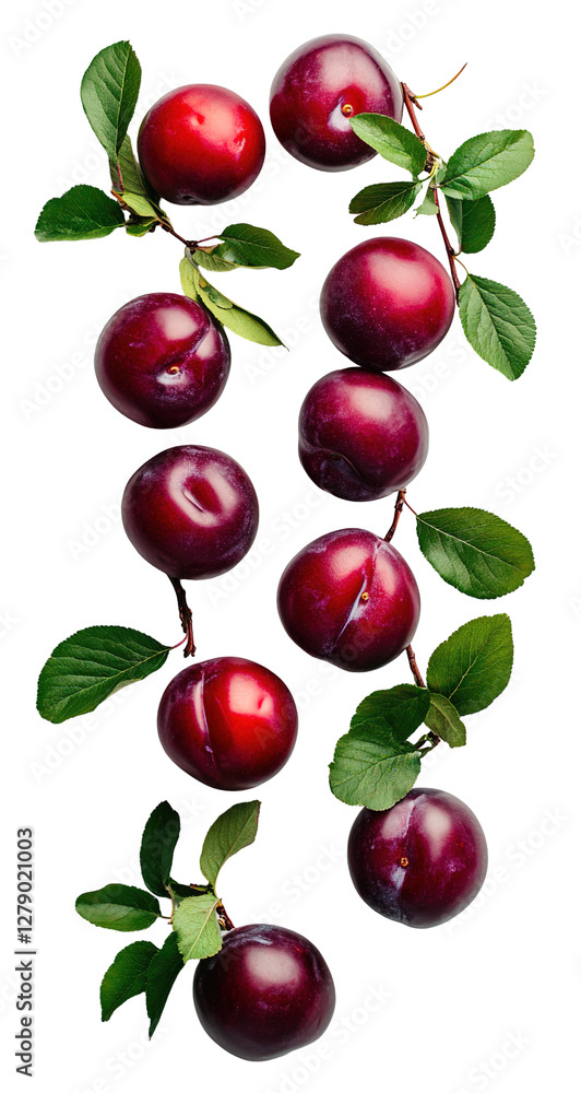 Natural and Fresh Jambul Java Plum isolated on white background Natural and Fresh Jambul Java Plum isolated on white background