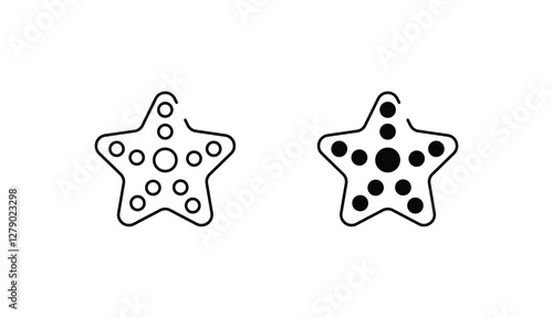 Starfish icon design with white background stock illustration