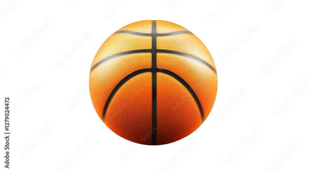 Fototapeta premium Striking basketball closeup, a study of texture and form against dark background