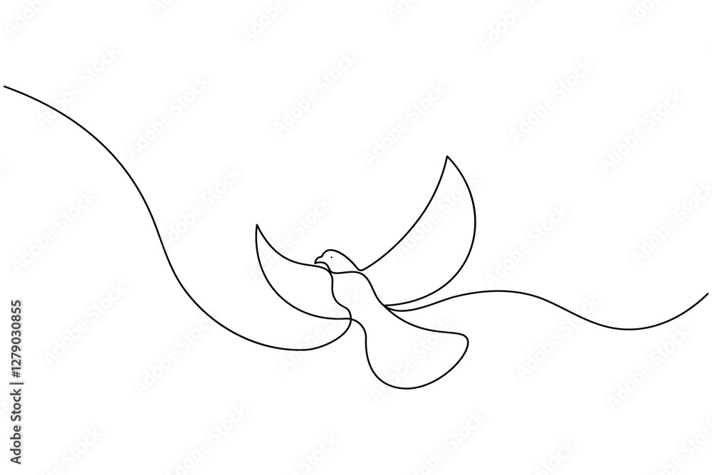 Bird continuous one line drawing and minimalist style isolate outline vector illustration Bird continuous one line drawing and minimalist style isolate outline vector illustration