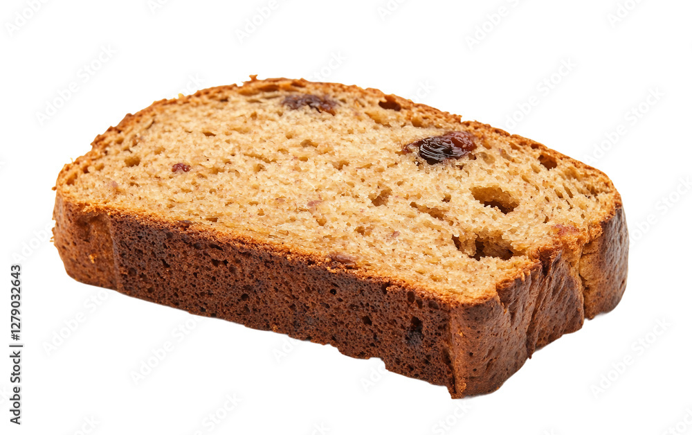 Fresh slice of bara brith fruit bread for a perfect tea time Isolated on transparent background. Fresh slice of bara brith fruit bread for a perfect tea time Isolated on transparent background.
