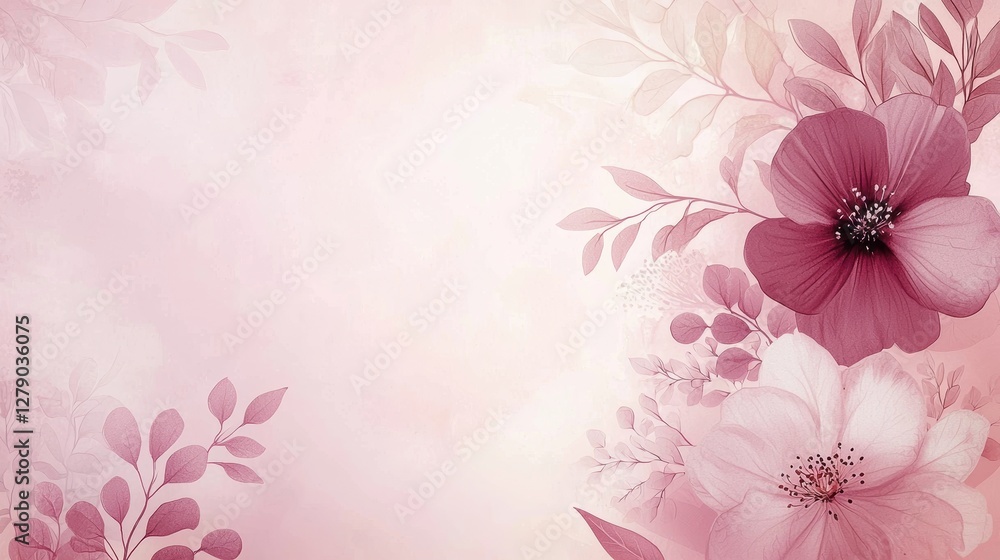 Elegant floral background in soft pastel pink. Elegant floral background in soft pastel pink.