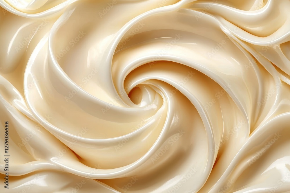 Fototapeta premium Exploring the Luxurious Satin Texture of Yoghurt Ice Cream