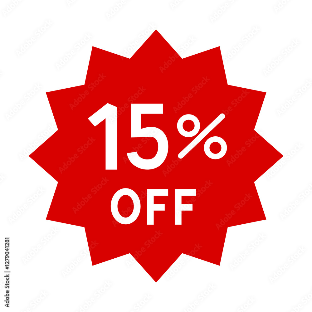 Red discount label with bold typography, isolated on a transparent background. Perfect for promotions, sales, and marketing designs.
Red discount label with bold typography, isolated on a transparent background. Perfect for promotions, sales, and marketing designs.