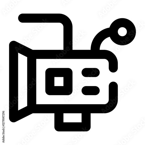 Icon Video Camera With Style Outline