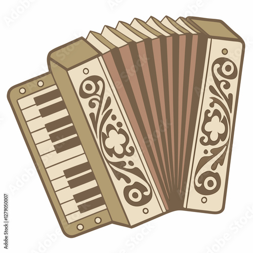 Accordion silhouette vector illustration