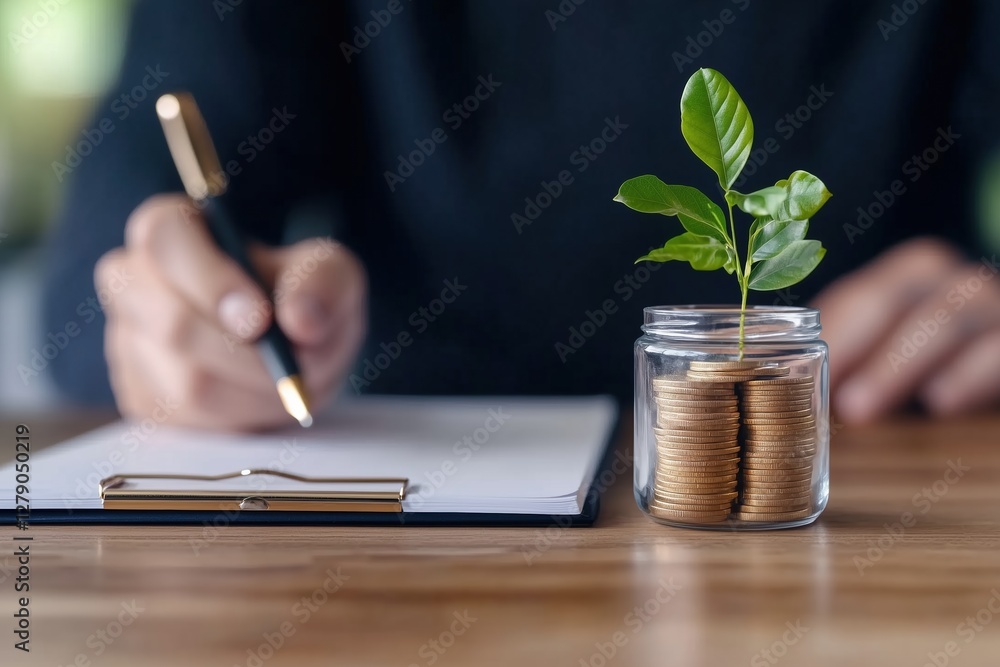 Obraz premium Finanzwachstum und nachhaltige Investition