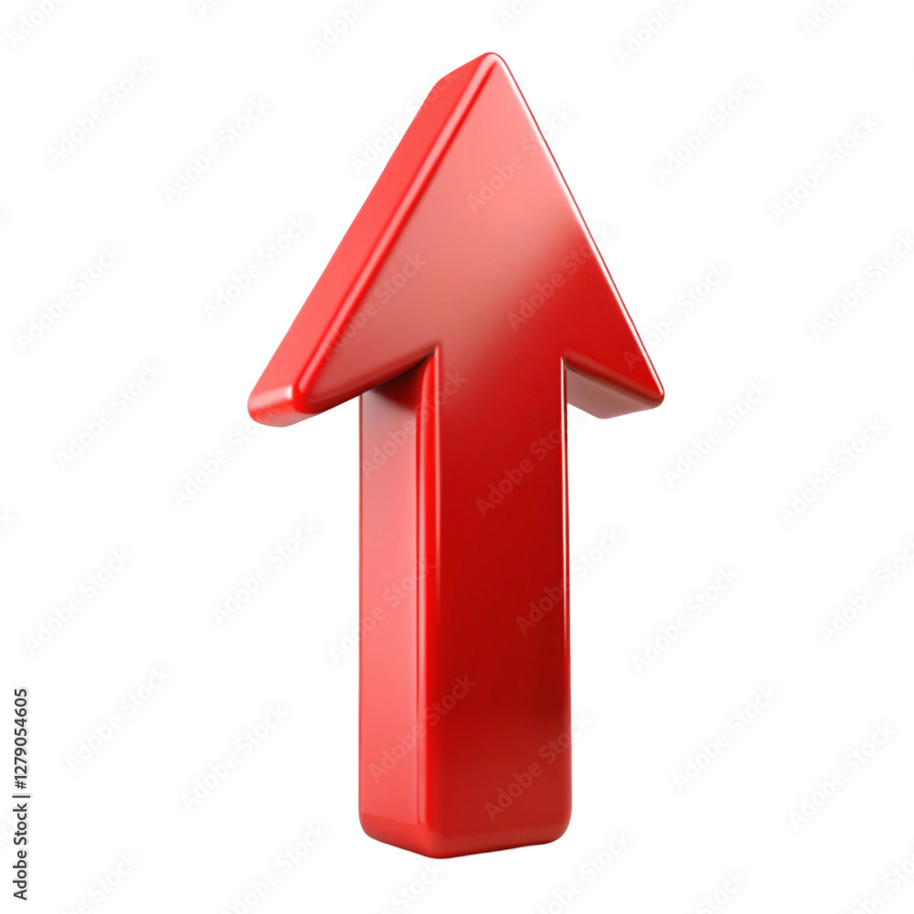 Red arrow growing up isolated on transparent background
Red arrow growing up isolated on transparent background