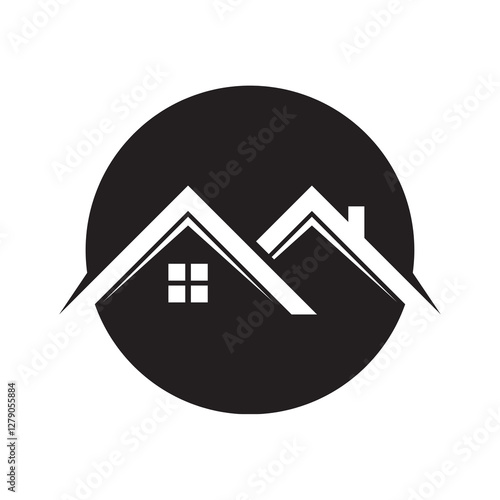 A simple house icon on a white background, representing a real estate concept. The PNG format with an isolated background is perfect for property listings, marketing, and real estate branding.

