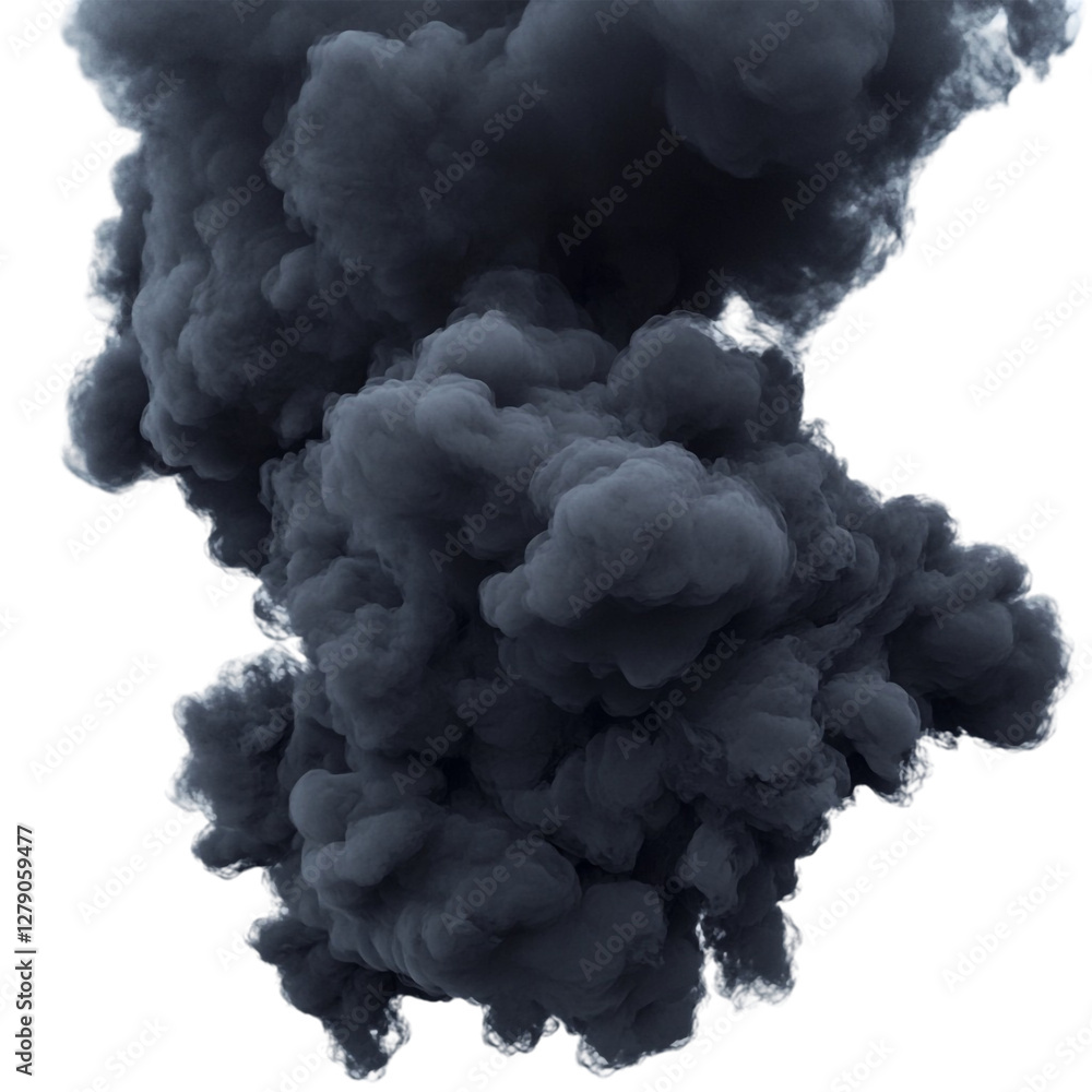 Dark Smoke Cloud billowing ominously mysterious abstract art