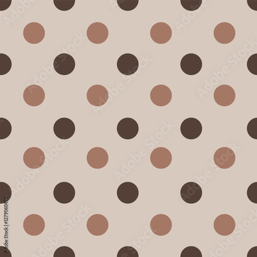 Geometric polka dot pattern in shades of brown