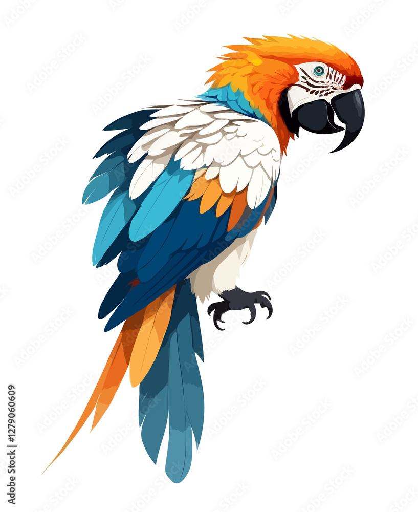 Parrot Vector Art with Vibrant Colour Illustration Parrot Vector Art with Vibrant Colour Illustration