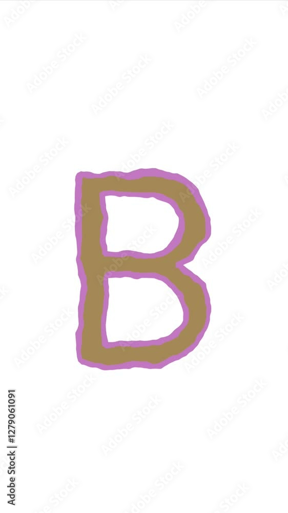 The letter B animated text with fractal warp effect, mocha mouse and purple basil The letter B animated text with fractal warp effect, mocha mouse and purple basil