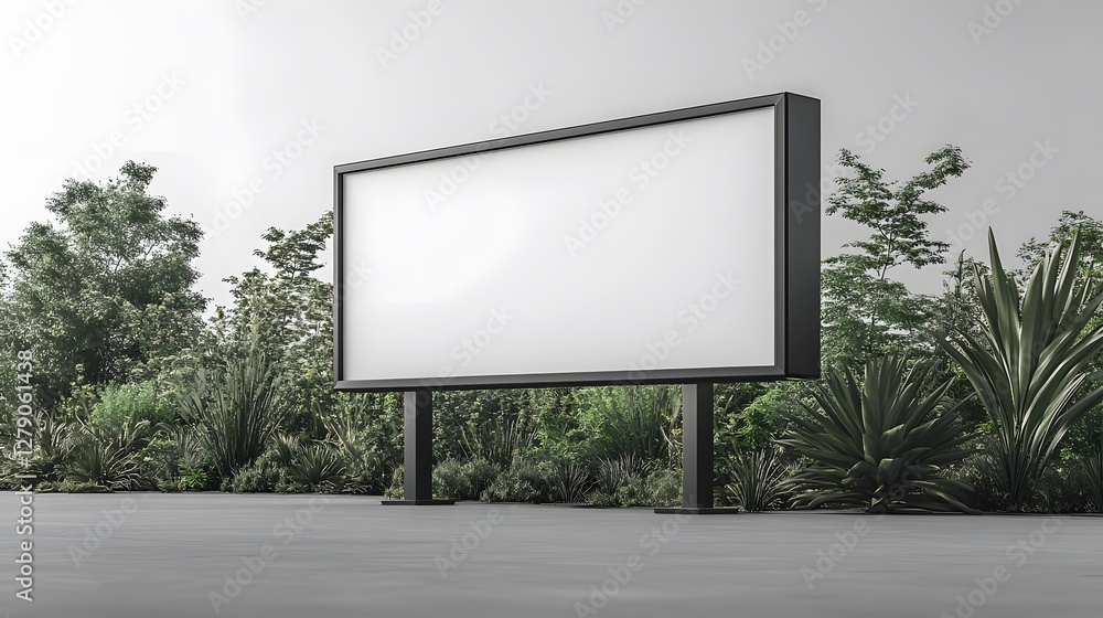 Obraz premium Digital 3D mockup of a blank street sign, smooth frame, high detail, isolated, white background
