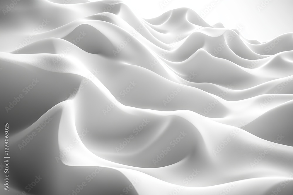Fototapeta premium abstract geometric white background, Abstract white background with wavy lines and soft shapes, suitable for the design of business elegant and modern designs that convey luxury and sophistication