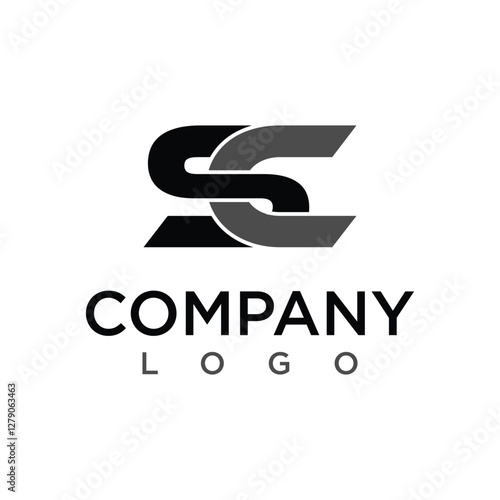 letter sc logo design vector for business