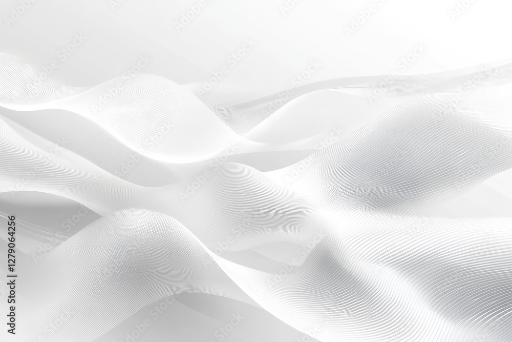 Obraz premium abstract geometric white background, Abstract white background with wavy lines and soft shapes, suitable for the design of business elegant and modern designs that convey luxury and sophistication