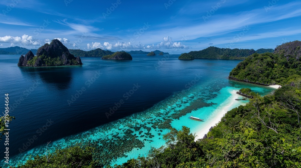 Fototapeta premium Breathtaking scenic view of adang rawai islands thailand landscape photography tropical paradise