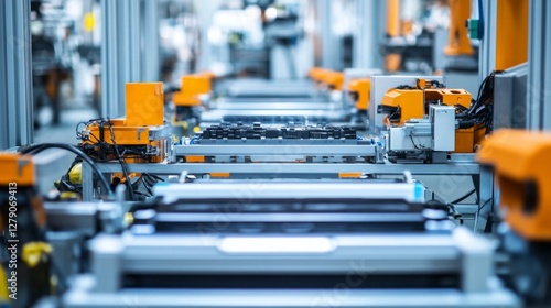 Inspecting advanced machinery manufacturing facility closeup image industrial environment technical viewpoint innovation insight