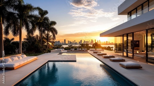 Wallpaper Mural Exclusive rooftop retreat in a chic villa with an infinity pool. Torontodigital.ca