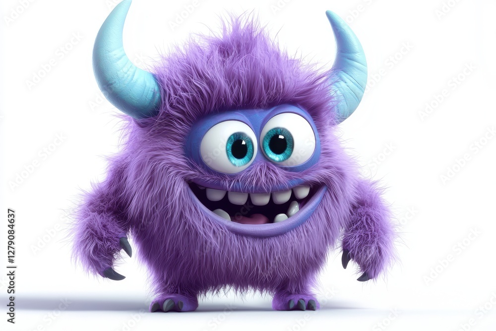 Fototapeta premium Perfectly isolated on a white background, this creature captivates with its charm.