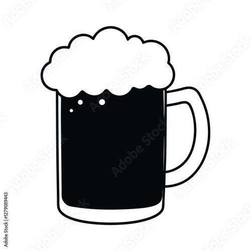 Frosty Beer Mug, Stout, Dark Ale, Foam, Drink, Beverage, Pub, Alcohol, Refreshment, Celebration