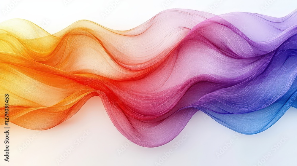 Abstract Flowing Wave of Vibrant Colors in Smooth Gradient Pattern Design Abstract Flowing Wave of Vibrant Colors in Smooth Gradient Pattern Design