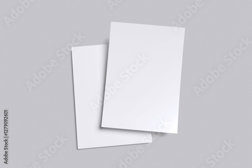 A4 Flyer Paper with grey background color for mockup