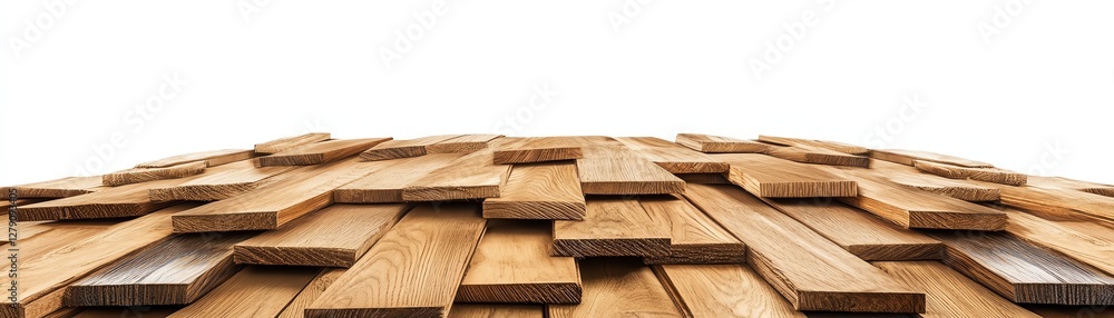 Close-up of wooden roof shingles with a white isolated background. Close-up of wooden roof shingles with a white isolated background.