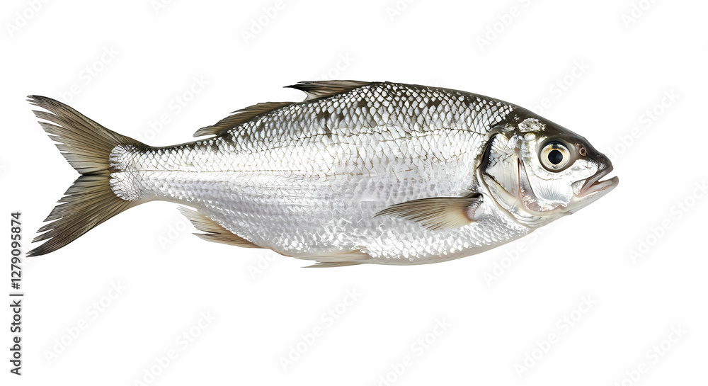 Silver Fish on White Background
Silver Fish on White Background