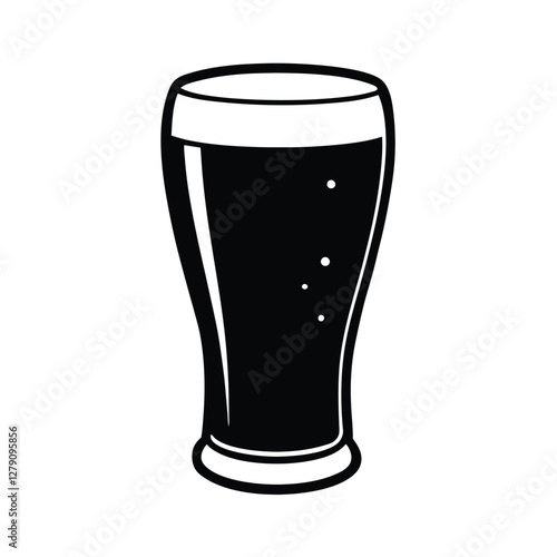 Pint of dark beer, stout, ale, beverage, drink, glass, pub, alcohol, black, foam