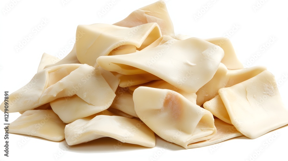 Pile Of Fresh Raw Tripe With Natural Light Isolated On White Background Close Up Pile Of Fresh Raw Tripe With Natural Light Isolated On White Background Close Up