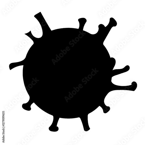 virus illustration micro organism disease causing silhouette