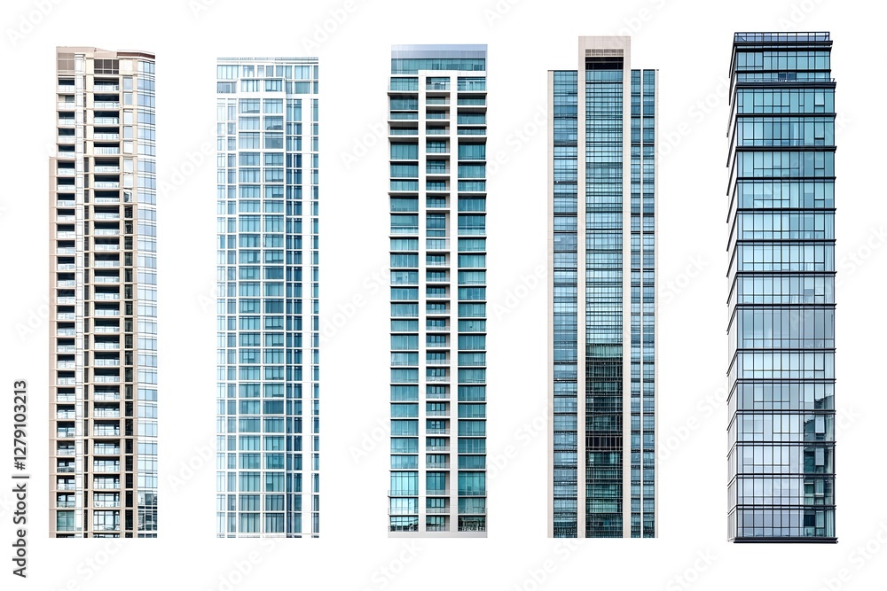 Collection of High Rise Building Windows Showcasing Modern Urban Architecture Collection of High Rise Building Windows Showcasing Modern Urban Architecture