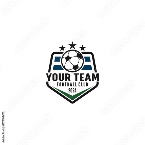 Soccer team logo design vector