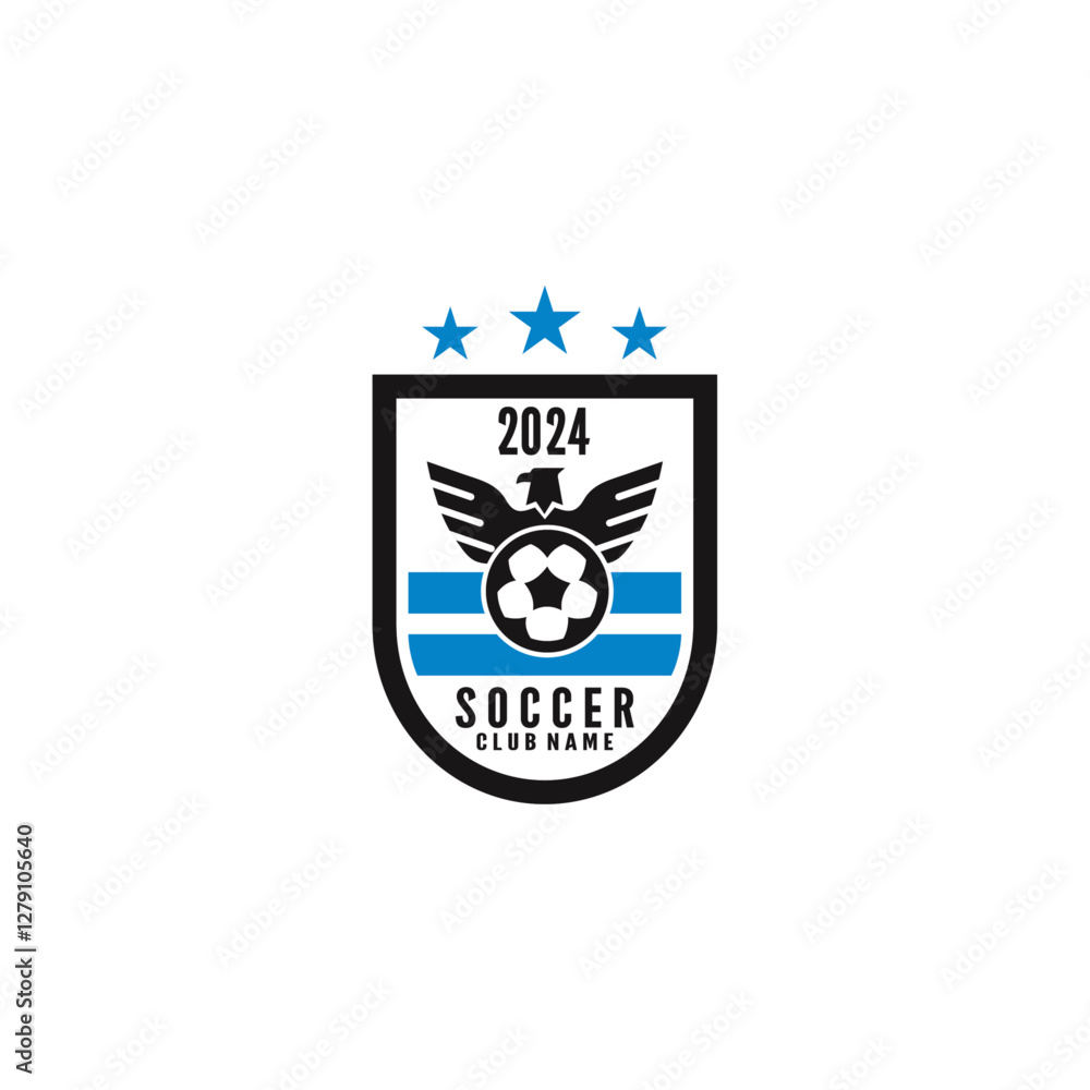 Soccer team with shield logo vector Soccer team with shield logo vector