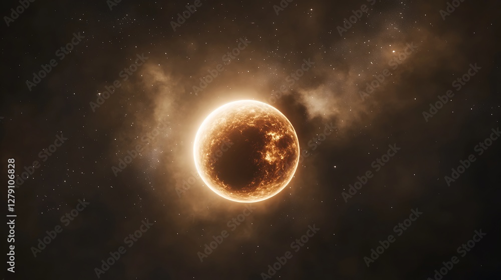 Atmospheric Effect Solar Eclipse Vibrant Sky Cosmic Phenomenon High Resolution Atmospheric Effect Solar Eclipse Vibrant Sky Cosmic Phenomenon High Resolution