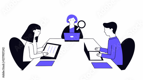  Business Team Meeting for Job Interview and Hiring Process