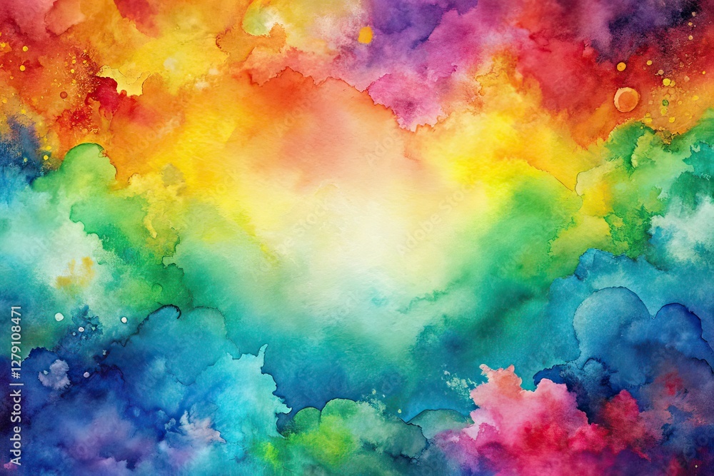 Fototapeta premium Abstract Watercolor Background with Copy Space