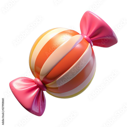 candy 3d render, transparent background