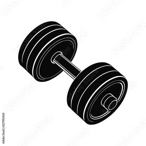 dumbbell isolated on white