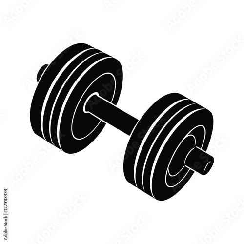 dumbbell isolated on white