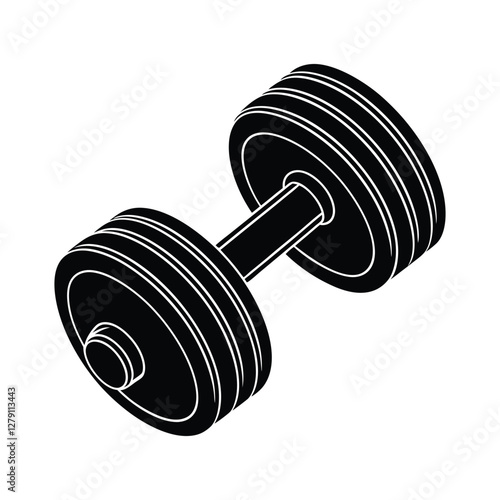 dumbbell isolated on white