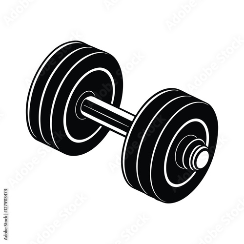 dumbbell isolated on white