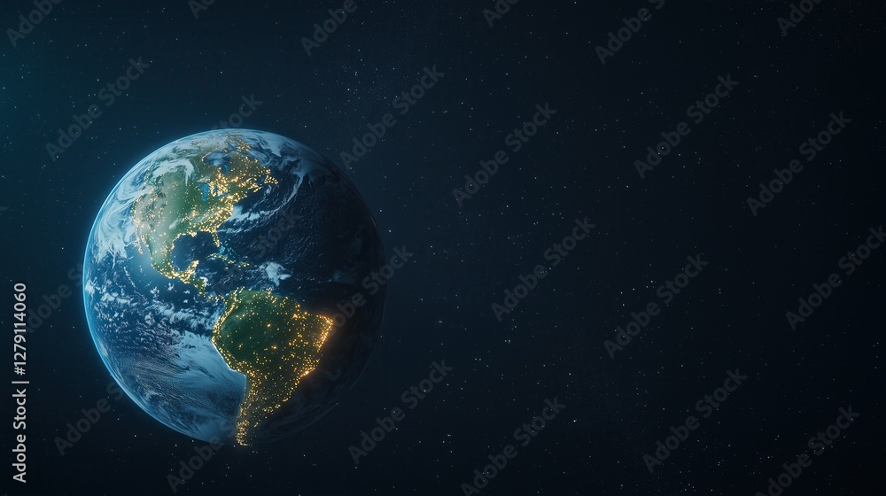 Satellite Monitoring Earth Real Time Environmental Data Innovative Regions on Dynamic Planetary Dashboard in Deep Space