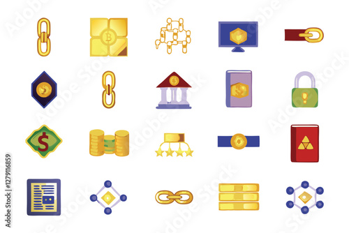 Illustrate the concept of smart contracts powering decentralized finance (DeFi) and Initial Coin Offerings (ICOs).  Show blockchain technology, secure transactions, and decentralized applications.