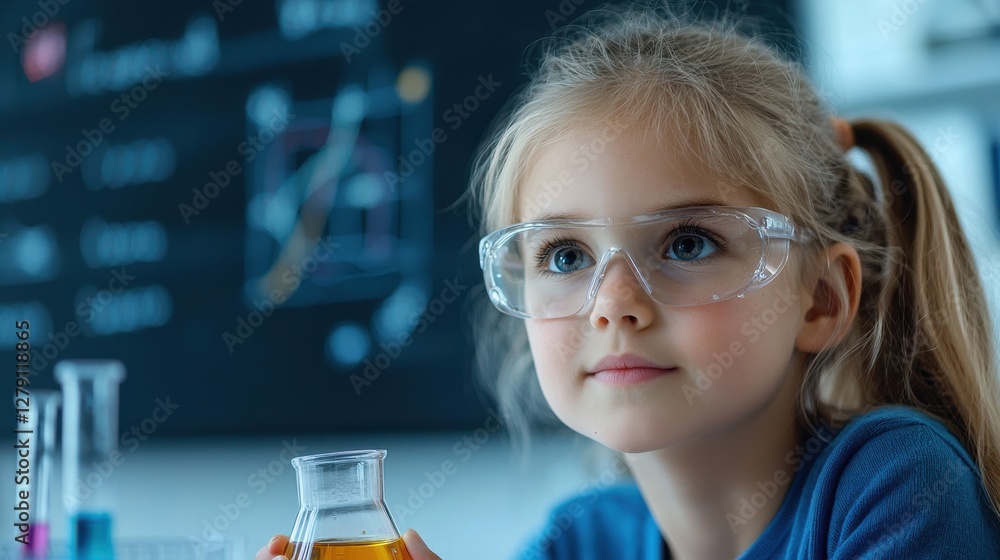 Young Girl Imagining a Bright Future in STEM Fields Young Girl Imagining a Bright Future in STEM Fields